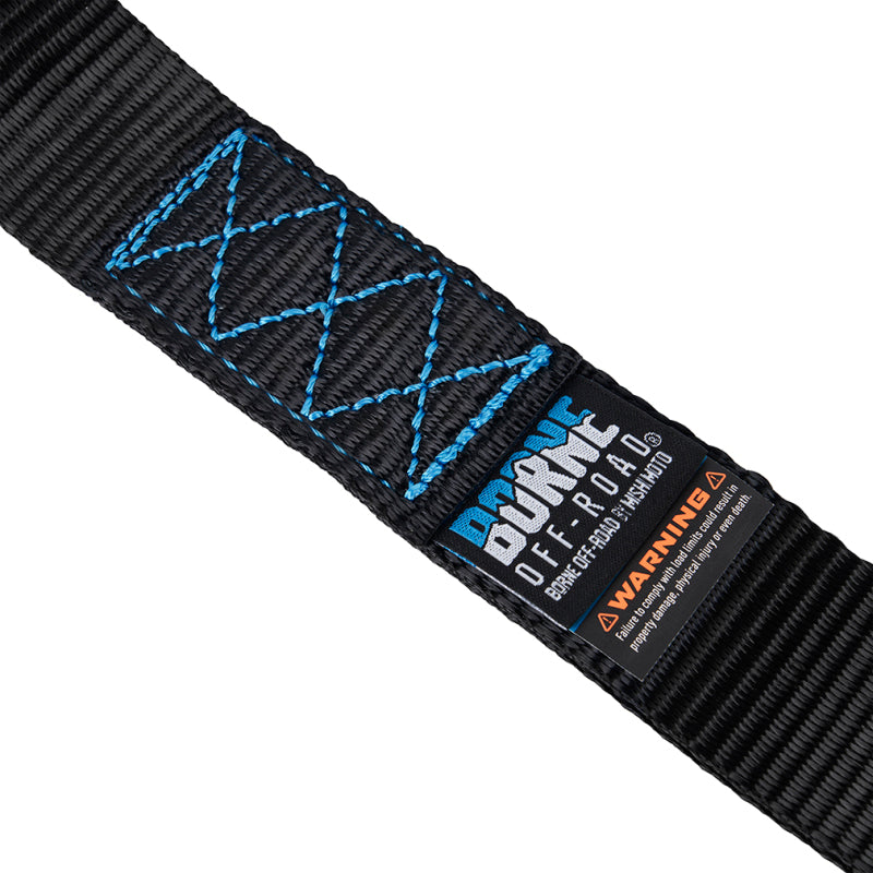 Borne Off-Road Soft Loop Tie-Down Straps (4-Pack) Black BNRTC-SLP-4BK