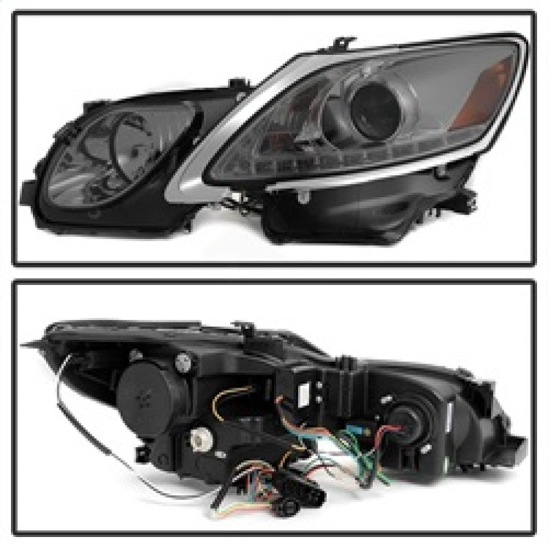 Spyder Lexus GS 300 / 350 / 450 06-11 Headlights - HID Model Only - Smoke PRO-YD-LG06-HID-DRL-SM 5082817