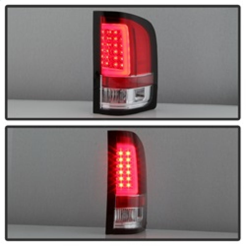 Spyder 07-13 Silverado (Will Not Work w/2010 921 Bulb) V3 Tail Lights Rd/Clr ALT-YD-CS07V3-LBLED-RC 5084101