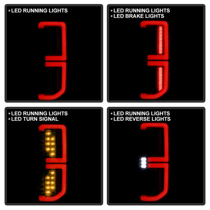 SPYDER 21-23 Ford Bronco (Factory LED Model Only) LED Tail Lights - Black (ALT-YD-FB21LED-LED-BK) 5088765