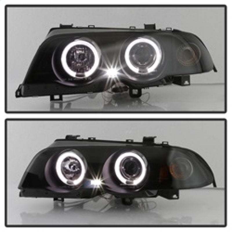 Spyder 99-01 BMW E46 3 Series 4DR Projector Headlights 1PC LED Halo (PRO-YD-BMWE46-4D-HL-AM-BSM) 5084804
