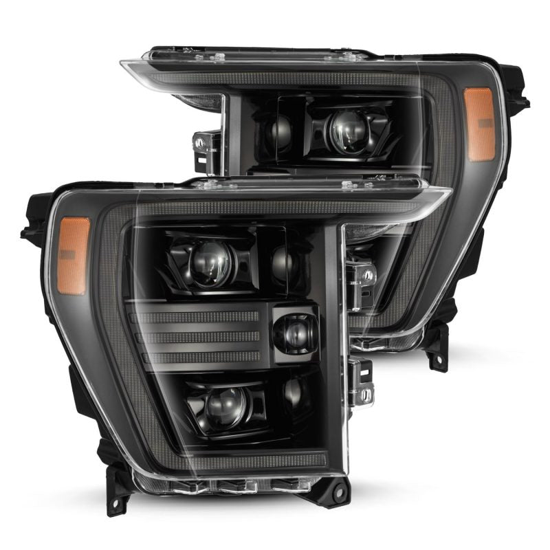 AlphaRex 21-22 Ford F150 PRO-Series Projector headlights Alpha-Black w/Activ Light/Seq Signal 880294 *Discontinued