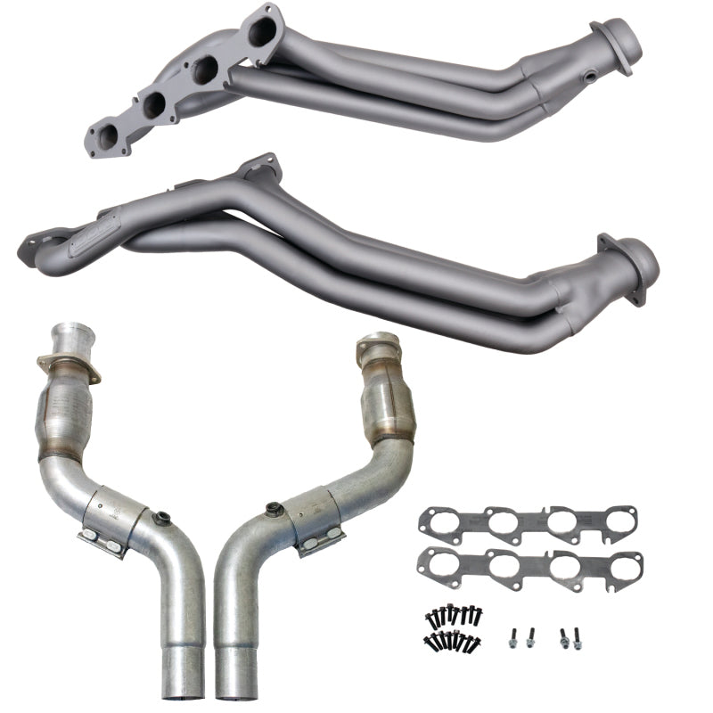 BBK 05-24 Dodge 6.1L/6.2L/6.4L Hemi 1-7/8in Headers w/High Flow Catted Mid Pipe (Ti Ceramic) 16483