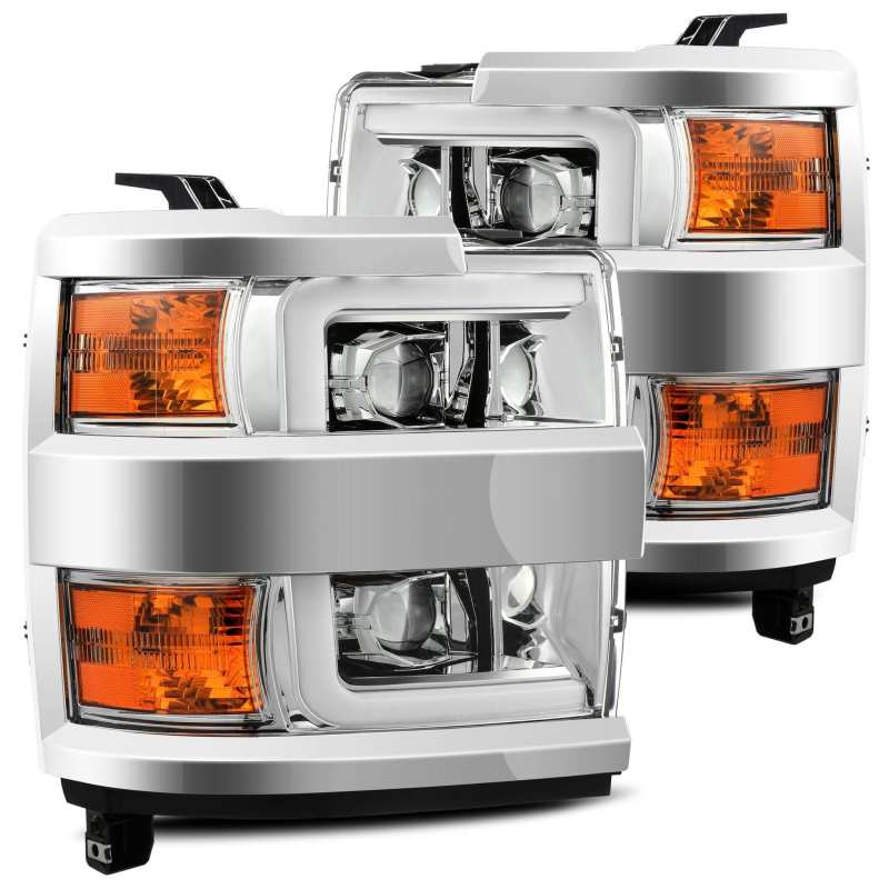AlphaRex 15-19 Chevy 2500HD PRO-Series Projector Headlights Plank Style Chrome w/Activation Light 880213 *Discontinued
