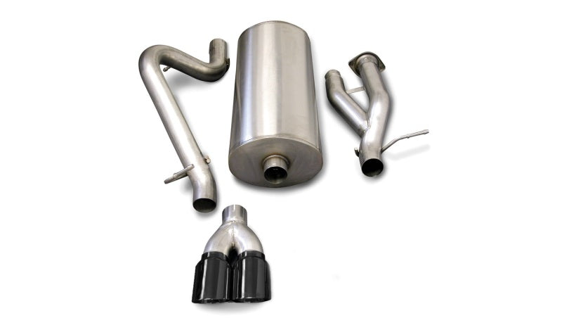 Corsa Performance 03-06 Hummer H2 6.0L V8 Black Sport 3" Single Rear Twin 4" Tips Cat-Ba