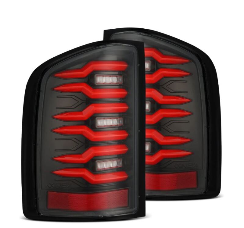 AlphaRex 07-14 Chevrolet Silverado 1500/2500HD/3500HD Luxx-Series LED Tail Lights Black/Red 620000 *Discontinued