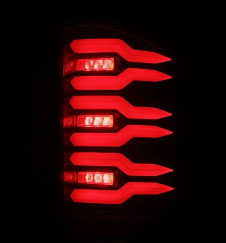 AlphaRex 07-14 Chevrolet Silverado 1500/2500HD/3500HD Luxx-Series LED Tail Lights Black/Red 620000 *Discontinued