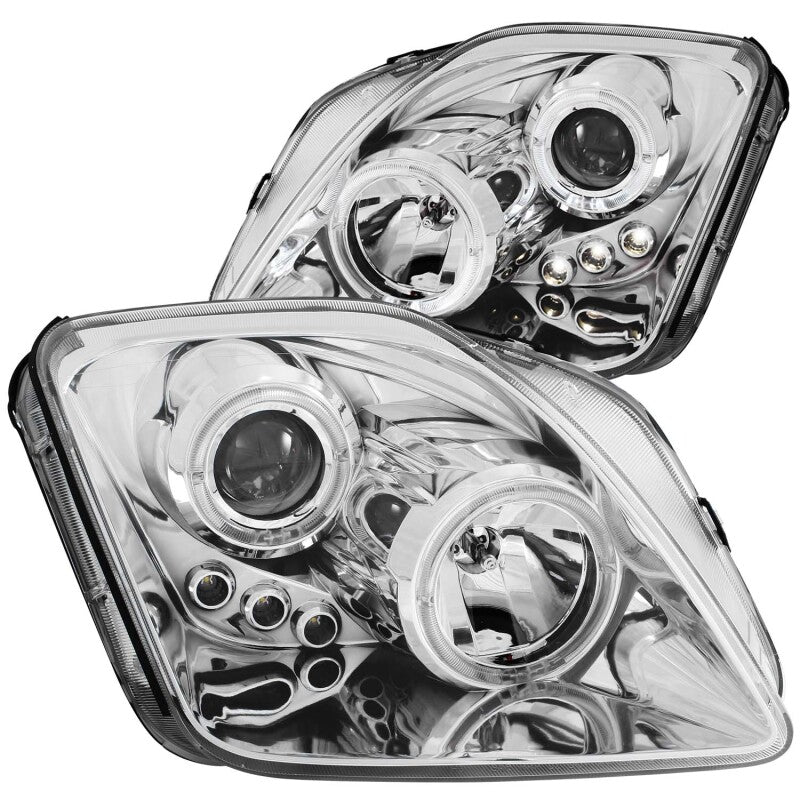 Anzo 1997-2001 Honda Prelude Projector Headlights w/ Halo Chrome w/ LED