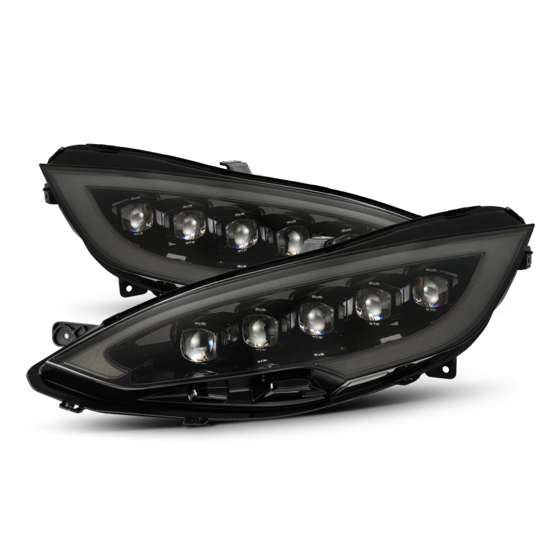 AlphaRex 12-21 Tesla Model S NOVA LED Proj Headlights Alpha-Black w/Actv Light & Seq.Sig / SB DRL 880878 *Discontinued