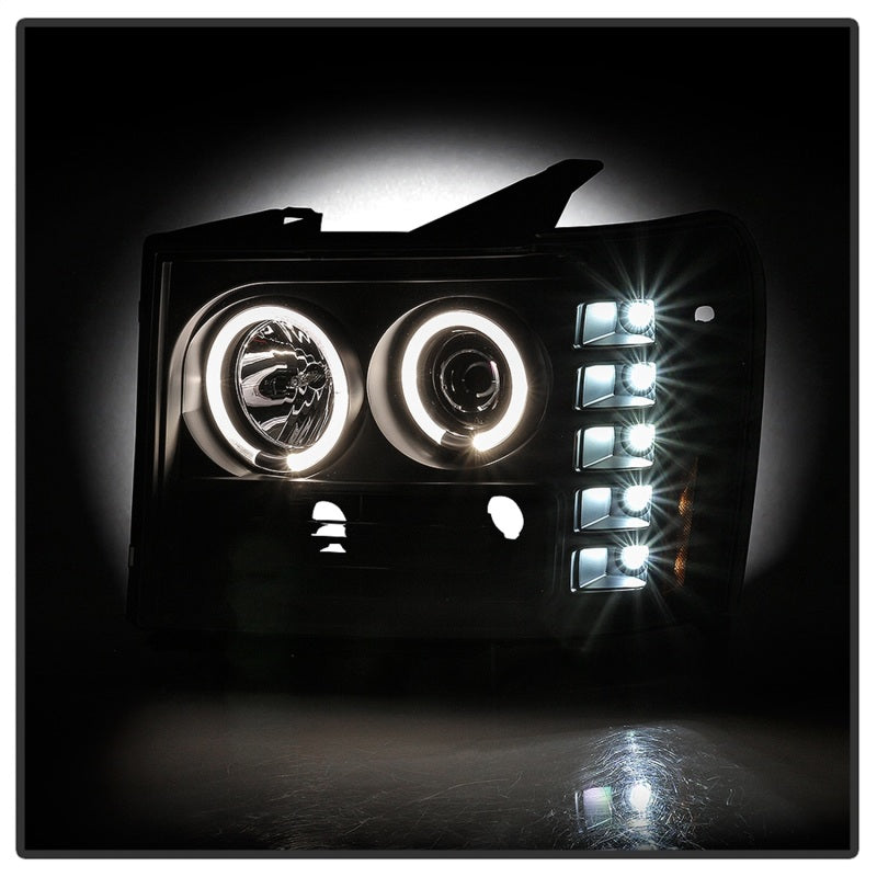 Spyder GMC Sierra 1500/GMC Sierra Denali 08-13 Projector LED Halo- LED All Blk PRO-YD-GS07-HL-BKV2 5086020