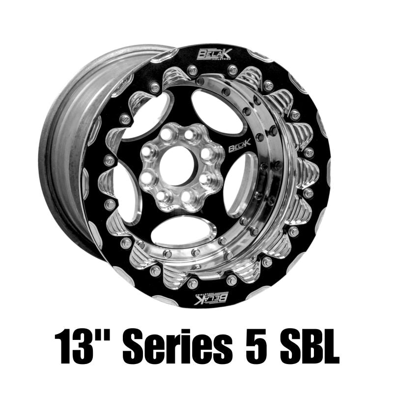 Belak Wheels Belak Series 5 13x10 5in BS  4x100 BP High Pad 5in Back Space Single Beadlock Wheel 13104100S55BS-SBL