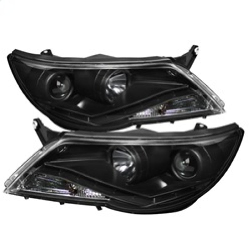 Spyder Volkswagen Tiguan 09-11 Projector Headlights DRL Black High H1 Low H7 PRO-YD-VTIG09-DRL-BK 5042651