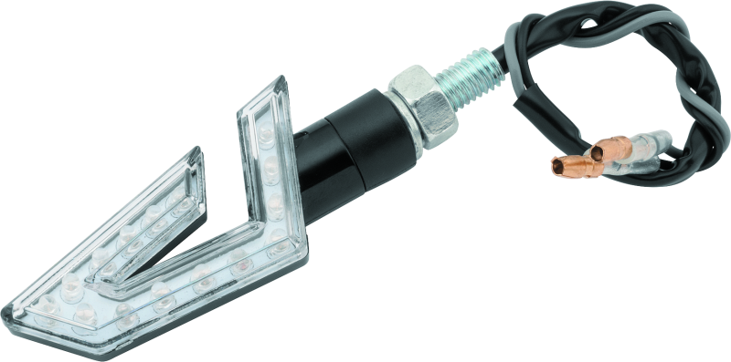 BikeMaster LED Director Turn Signals Pair - Black/Amber 266286