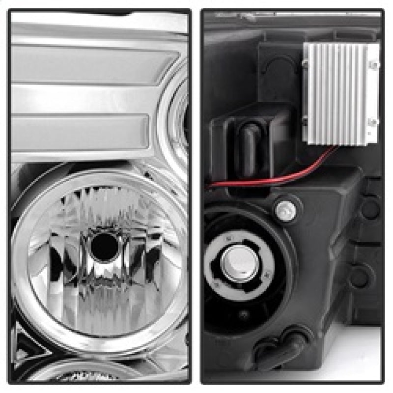 Spyder Dodge Ram 09-12 Projector Headlights Light Bar DRL Chrome PRO-YD-DR09-LBDRL-C 5080998
