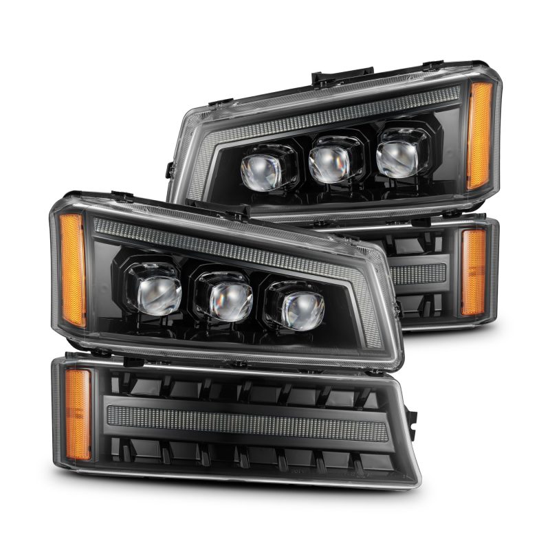 AlphaRex 03-06 Chevy Silverado 1500/2500HD/3500HD/Avalanche Alpha-Black NOVA LED Proj Headlights 880254 *Discontinued