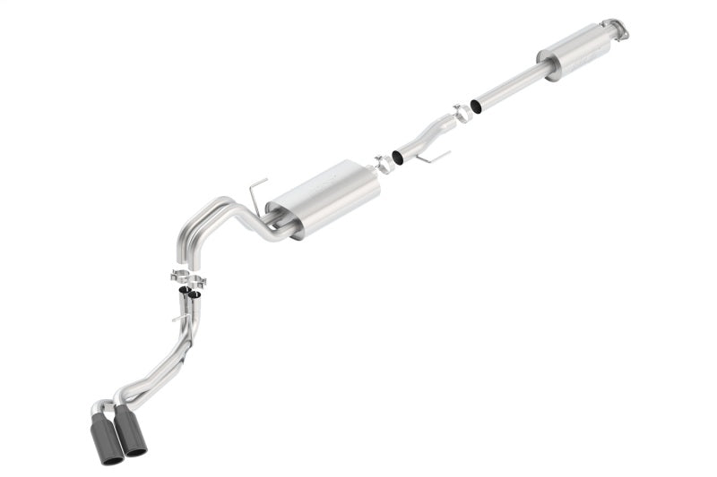 Borla 15-17 Ford F-150 2.7/3.5L V6 / 5.0 V8 2/4WD Black Chrome Angle-Cut Side Exit Catback Exhaust 140617BC