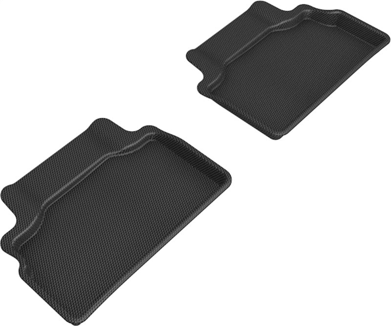 3D MAXpider 2012-2016 Hyundai Genesis Kagu 2nd Row Floormats - Black L1HY02321509