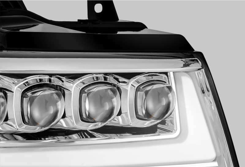 AlphaRex 07-13 Chevy AvalancheáNOVA LED Proj Headlights Plank Style Design Chrome w/Activ Light/DRL 880286 *Discontinued