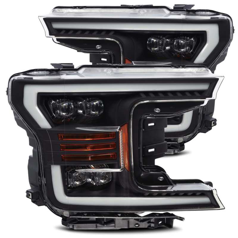 AlphaRex 18-19 Ford F-150 NOVA LED Proj Headlights Plank Style Matte Black w/Activ Light/Seq Signal 880182 *Discontinued