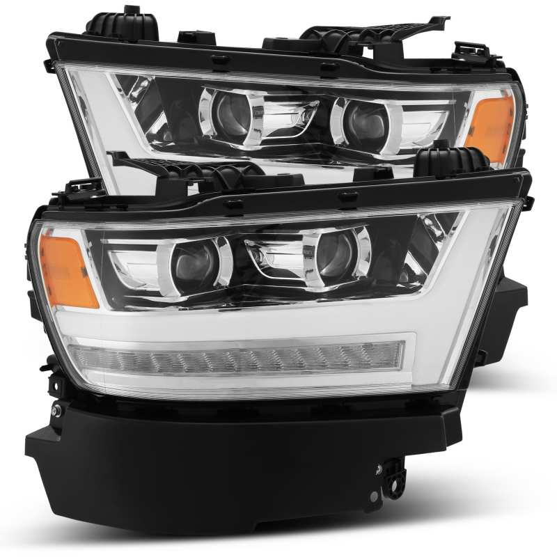 AlphaRex 19-20 Ram 1500HD PRO-Series Proj Headlight Plnk Styl Chrm w/Activ Light/Seq Signal/Plnk DRL 880514 *Discontinued