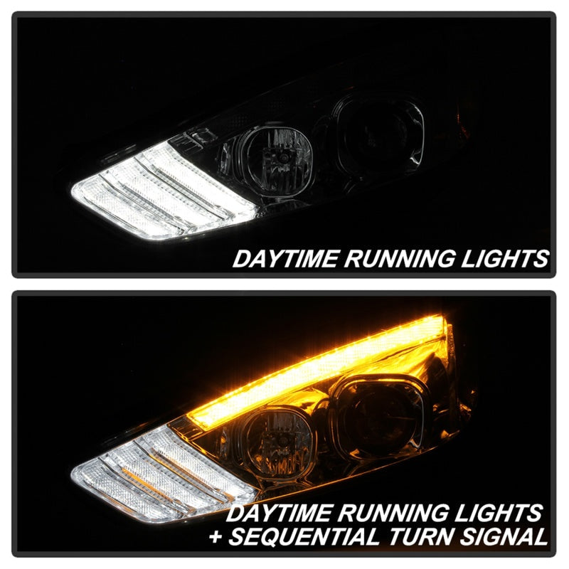 Spyder 15-18 Ford Focus Projector Headlights - Seq Turn Light Bar - Chrome PRO-YD-FF15-LBSEQ-C 5086457
