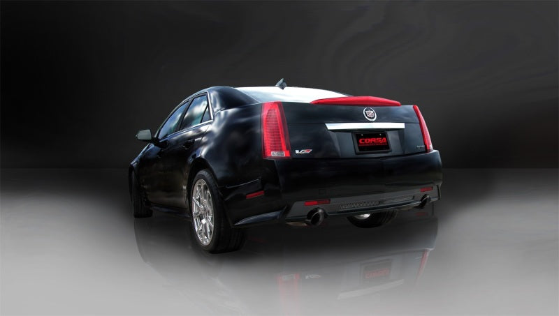 Corsa Performance 09-13 Cadillac CTS Sedan V 6.2L V8 Black Touring Axle-Back Exhaust
