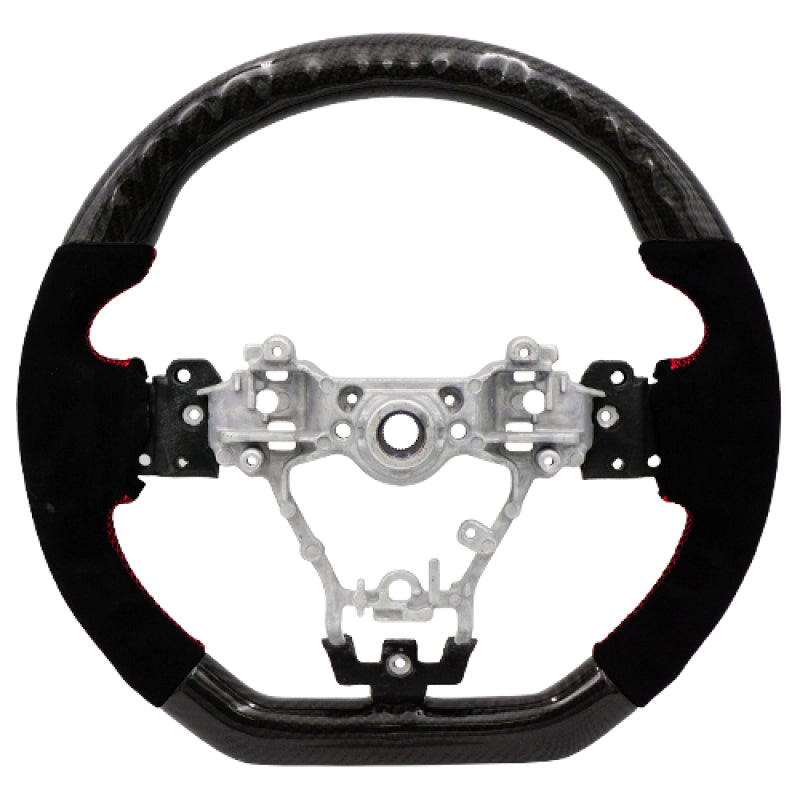 BLOX Racing 15-21 Subaru Carbon/Alcantara Steering Wheel Red Stitching BXSW-50010-R