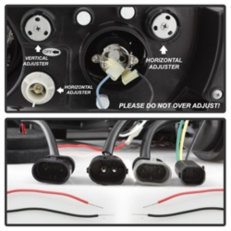 Spyder BMW Z3 96-02 Projector Headlights LED Halo Black High H1 Low H1 PRO-YD-BMWZ396-HL-BK 5009081