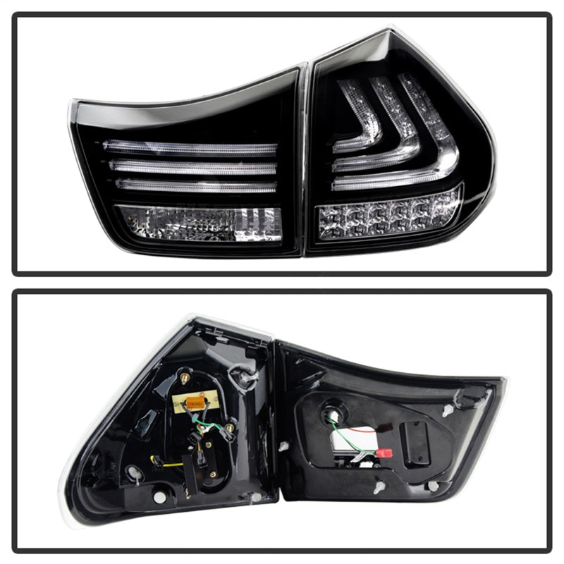 Spyder Lexus RX330/RX350 04-09 LED Tail Lights Black ALT-YD-LRX04-LED-BK 5080837