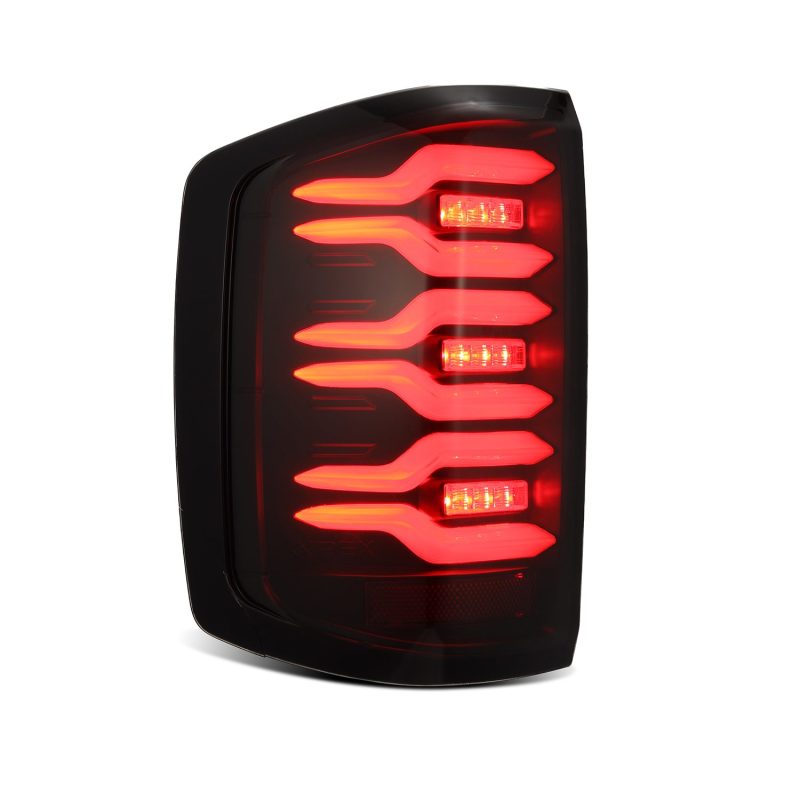 AlphaRex 14-18 Chevrolet Silverado Luxx-Series LED Tail Lights Black w/Activ Light/Seq Signal 620030 *Discontinued