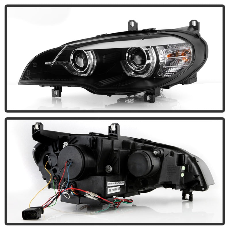 Spyder BMW X5 E70 07-10 Xenon/HID AFS High-Power LED Headlights - Black PRO-YD-BMWE7007AFSHIDAP-BK 5088239