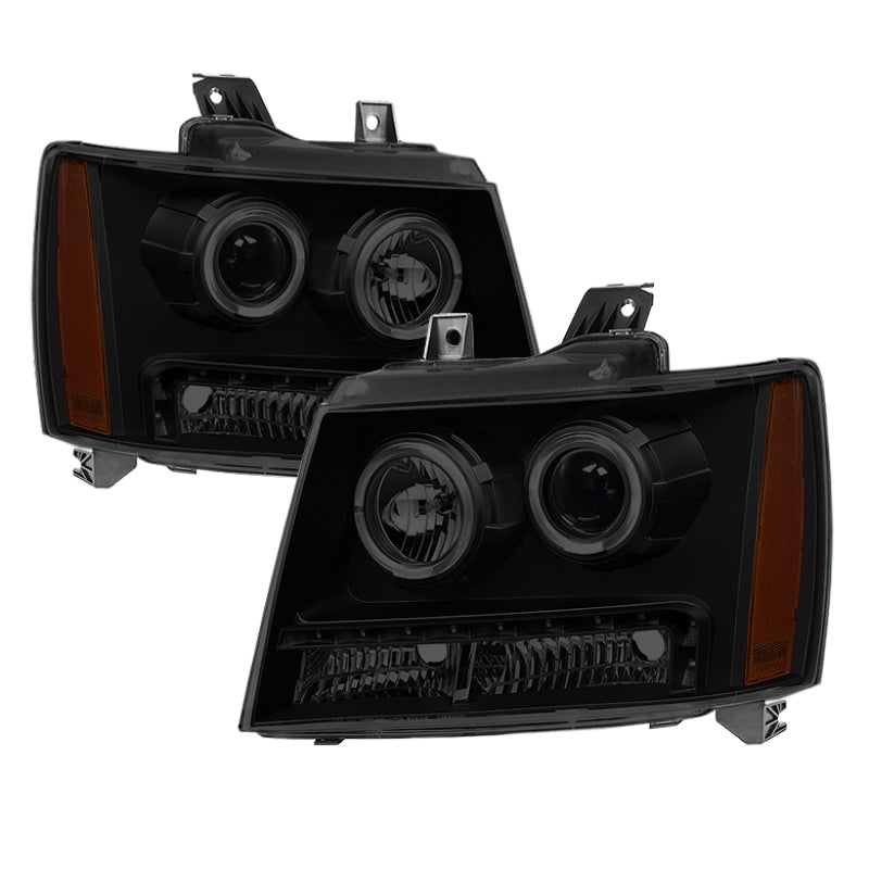 SPYDER Xtune Chevy Suburban 1500/2500 07-14 Halo Projector w/LED Headlights Smoked PRO-JH-CSUB07-LED-BSM 9030307