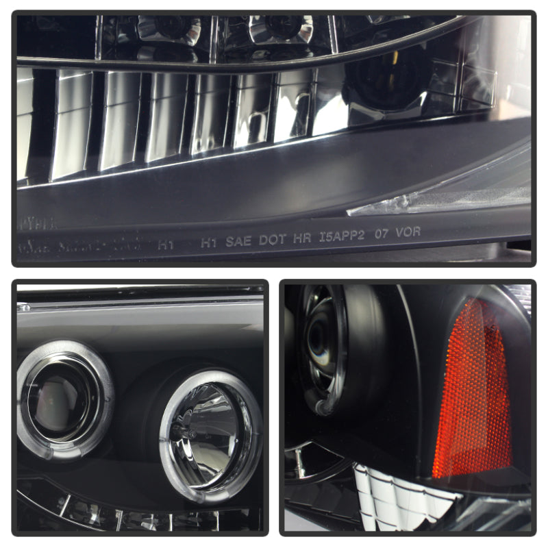 Spyder Ford F250/350 05-07 Projector Headlights LED Halo LED Blk Smke PRO-YD-FS05-HL-BSM 5078483