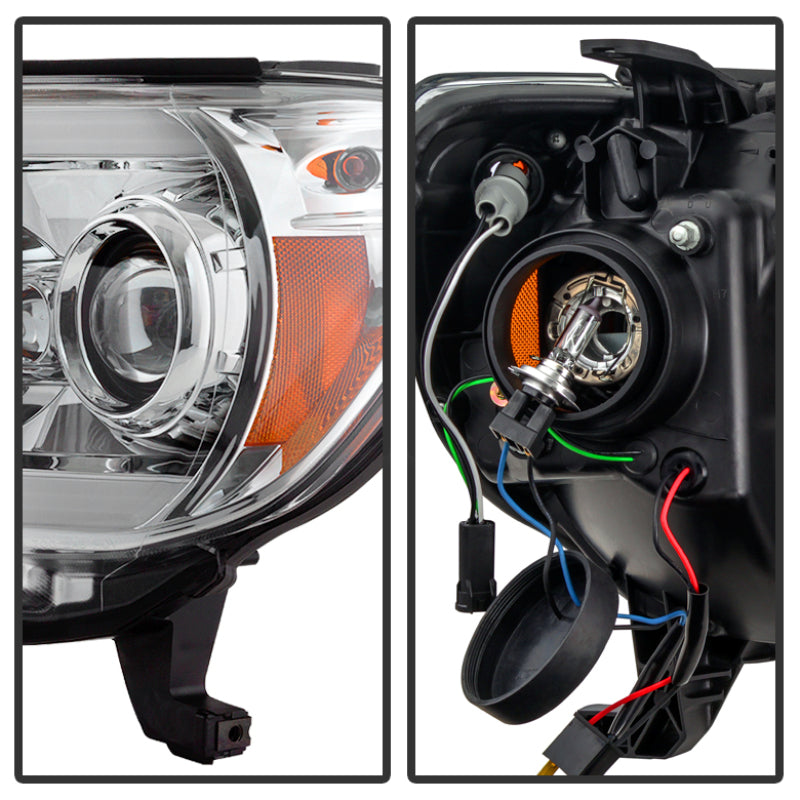 Spyder Toyota Tacoma 12-16 Projector Headlights Light Bar DRL Chrome PRO-YD-TT12-LBDRL-C 5081704