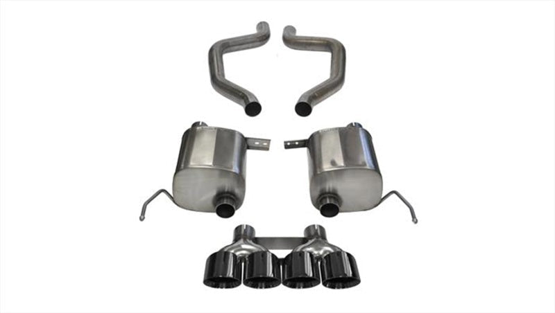 Corsa Performance 2015 Chevy Corvette Z06 2.75in Axle Back Exhaust Black Dual Rear