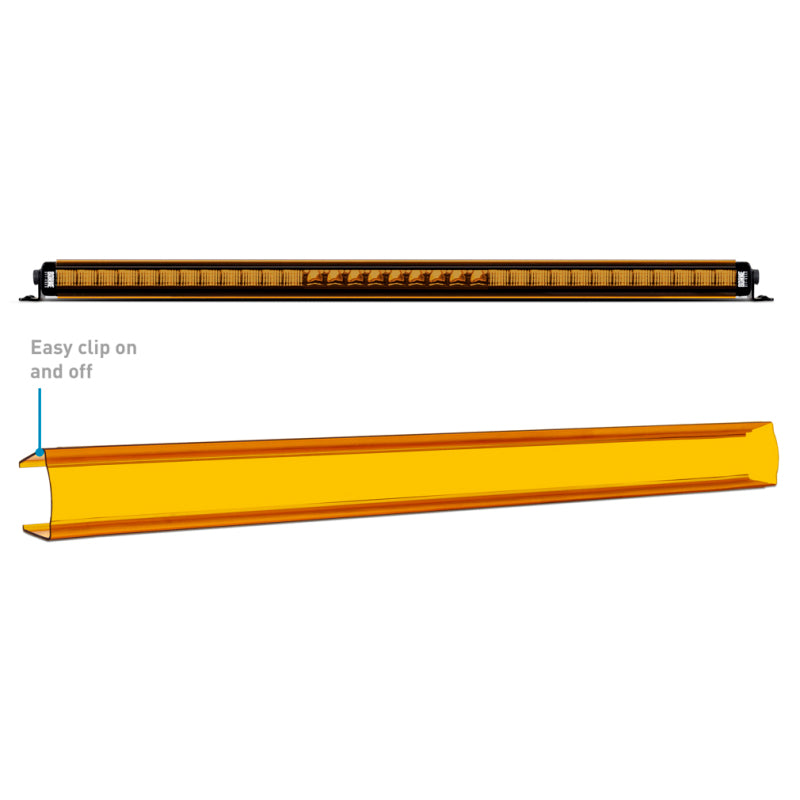 Borne Off-Road Light Bar Cover Single Row 30in Amber BNLT-COV-SS30YL