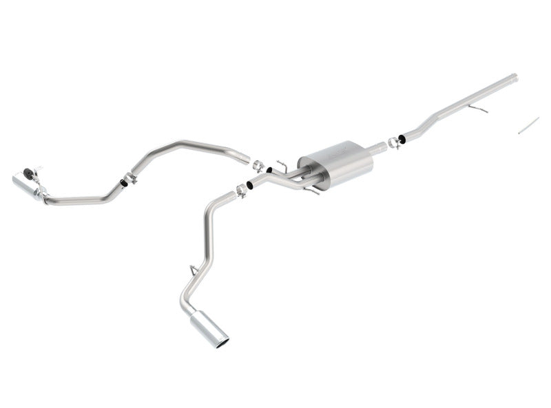 Borla 14 Silv/Sierra C/B Exh S-Type 1500 5.3L V8 AT/MT 2&4WD Ext Cab Split Side Exit 140545