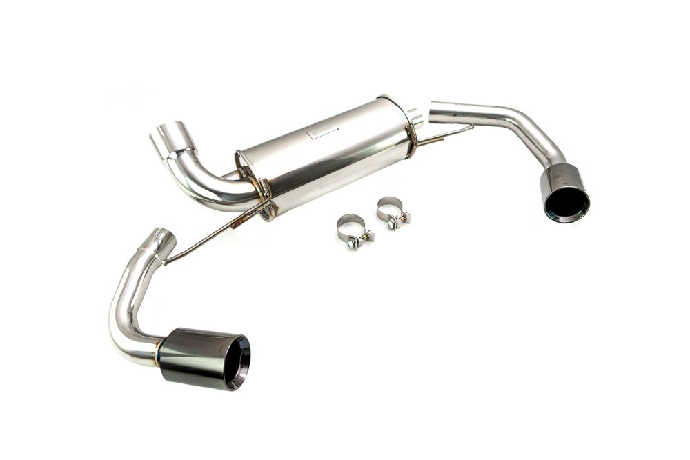 Megan Racing Supremo Axle Back Exhaust System for 2019 BMW 3-Series G20 RWD - T304 Stainless, Burnt Tip