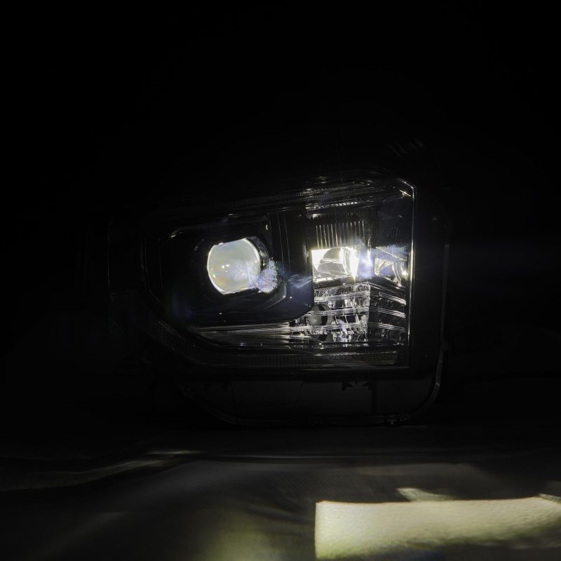 AlphaRex 14-21 Toyota Tundra LUXX-Series LED Proj Headlights Alpha-Blk w/Actv Light & Seq. Sig + DRL 880836 *Discontinued