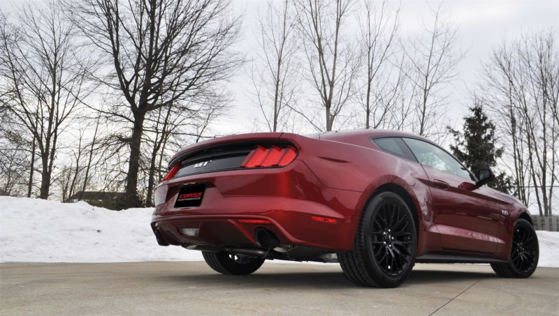 Corsa Performance 2015 Ford Mustang GT 5.0 3" Axle Back Exhaust, Black Dual 4.5
