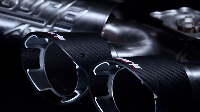 Borla 2020 Chevrolet Corvette C8 6.2L ATAK 3in Exhaust System Dual Round Angle Cut Carbon Fiber Tips 140839CF