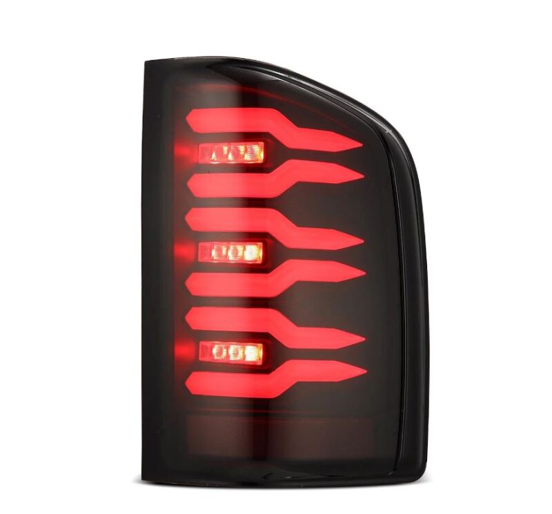 AlphaRex 07-14 Chevrolet Silverado 1500/2500HD/3500HD Luxx-Series LED Tail Lights Blk w/Smoked Lens 620080 *Discontinued