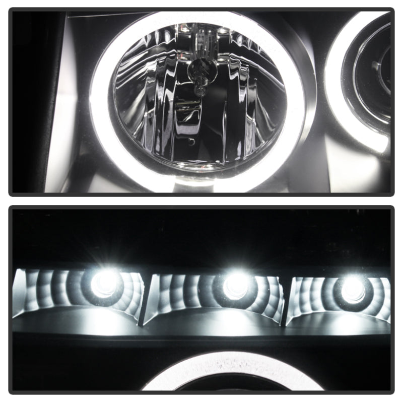Spyder Nissan Titan 04-14 Projector Headlights LED Halo LED Blk Smke PRO-YD-NTI04-HL-BSM 5078605