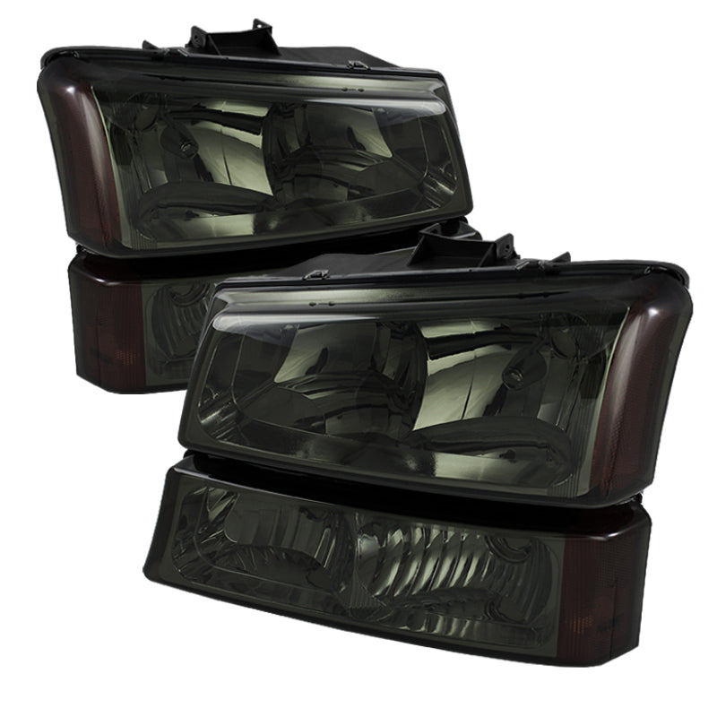 SPYDER Xtune Chevy Silverado 2500HD 03-06 Crystal Headlights w/ Amber Lights Smoke HD-JH-CSIL03-AM-SM-SET 5064523