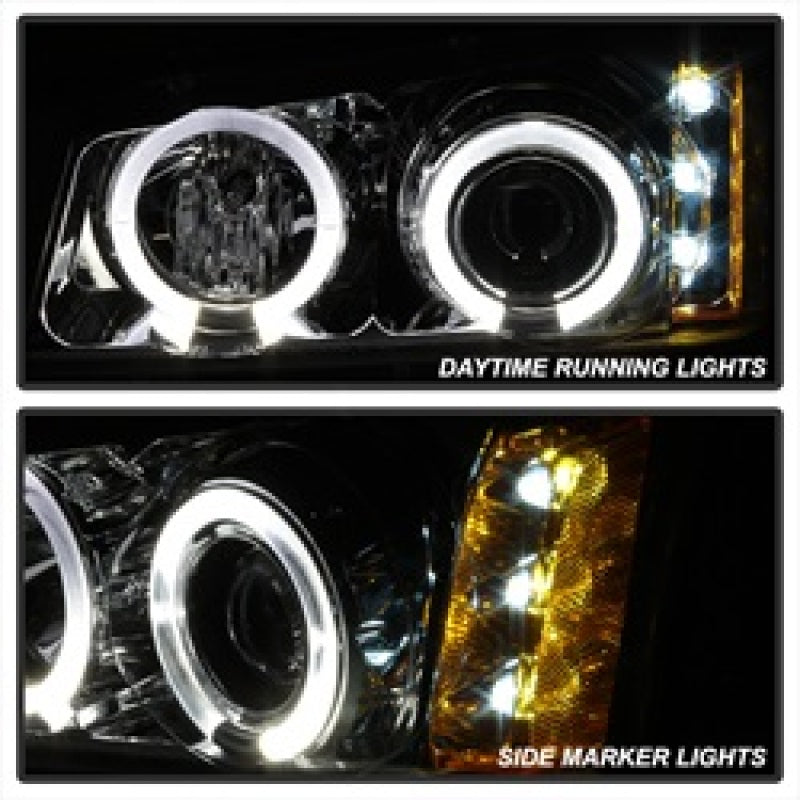 Spyder Chevy Silverado 1500 03-06 Projector Headlights LED Halo LED Ambr Reflctr Ch PRO-YD-CS03-AM-C 5009463