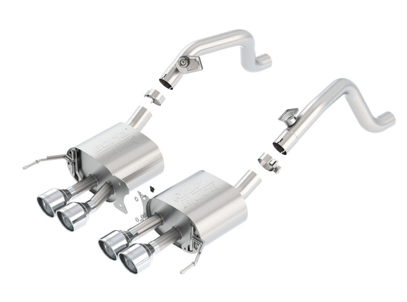 Borla 14-15 Chevy Corvette C7 w/o AFM w/o NPP Atak Rear Section Exhaust Quad Rd RL Tips 11881