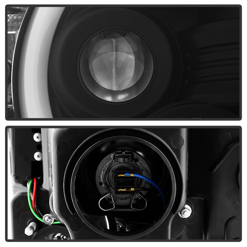 Spyder GMC Sierra 14-16 Projector Headlights Light Bar DRL Blk PRO-YD-GS14V2-LBDRL-BK 5080851