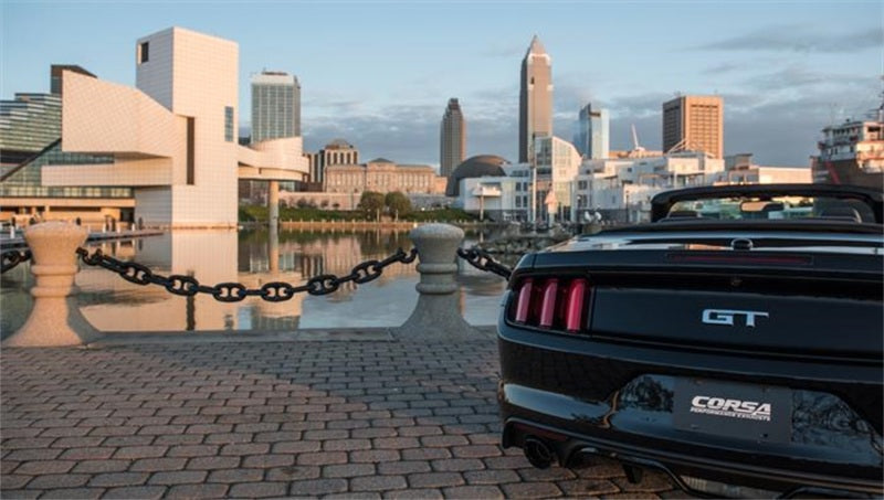 Corsa Performance 15-16 Ford Mustang GT Convertible 5.0L V8 Black Sport Cat-Back Dual