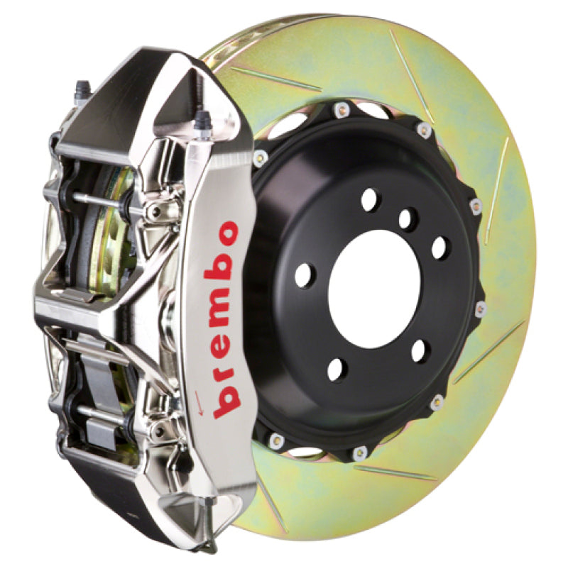 Brembo 94-04 Mustang (SN95) Front GTR BBK 6 Piston Billet 355x32 2pc Rotor Slotted Type1 - Nickel 1M2.8015AR