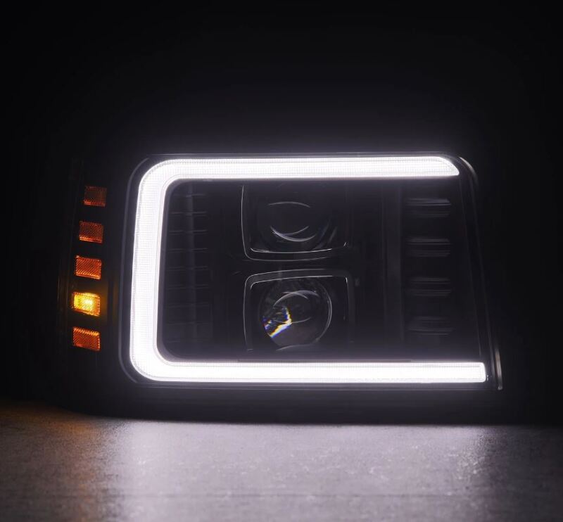 AlphaRex 92-96 Ford F-Series/Bronco PRO-Series Proj Headlight Blk w/Seq. Sig & DRL 880266 *Discontinued